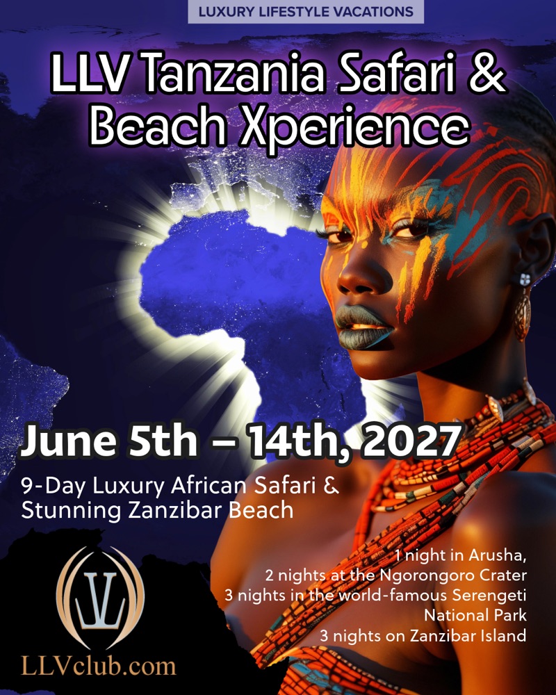 LLV Tanzania Safari and Beach 2027, the Serengeti and Zanzibar for couples
